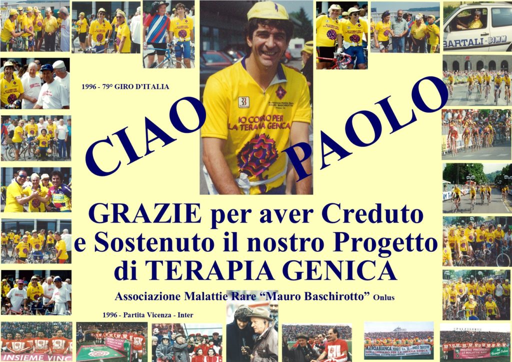 Ciao Paolo Rossi, un Grazie dall'Associazione Malattie Rare Mauro Baschirotto